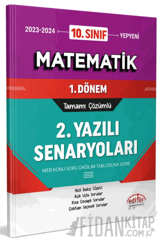 10. Sınıf Matematik 1. Dönem Ortak Sınavı 2. Yazılı Senaryoları Tamamı