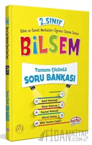 2. Sınıf BİLSEM Tamamı Çözümlü Soru Bankası Editör Yayınevi Kolektif