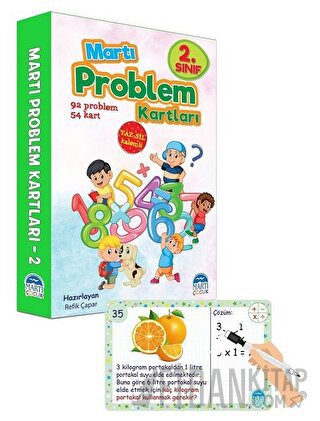 2. Sınıf Problem Kartları - Yaz Sil Kalemli Refik Çapar