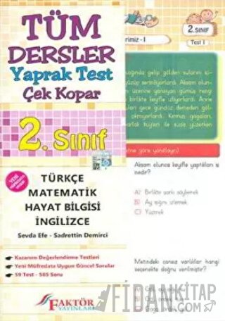 2. Sınıf Tüm Dersler Yaprak Test Çek Kopar Kolektif