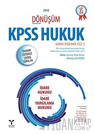 2018 Dönüşüm KPSS Hukuk - Kamu Hukuku Cilt 2 S. Mehmet Yıldırım