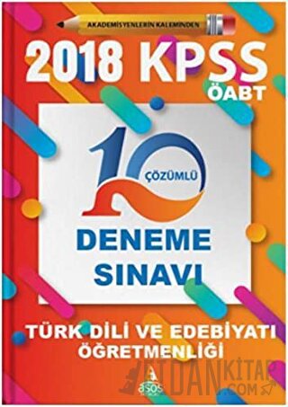 2018 KPSS ÖABT Türk Dili ve Edebiyatı Öğretmenliği 10 Çözümlü Deneme S