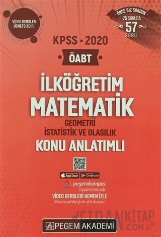 2020 KPSS ÖABT İlköğretim Matematik Video Destekli Konu Anlatımlı - Ge