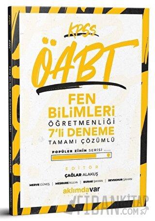 2021 KPSS ÖABT Fen Bilimleri Öğretmenliği 7 Deneme Tamamı Çözümlü Bura