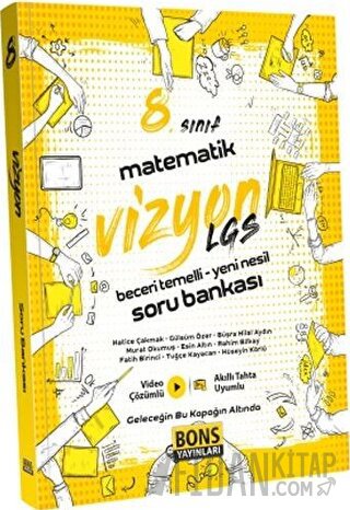 2022 Bons Yayınları 8. Sınıf Vizyon Matematik Soru Bankası Kolektif