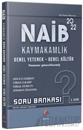 2022 NAİB Kaymakamlık Genel Yetenek Genel Kültür Soru Bankası Nihal Vu