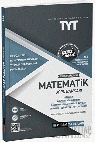 2022 TYT Tamamı Çözümlü Matematik Soru Bankası Kolektif