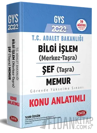 2023 GYS Adalet Bakanlığı Bilgi İşlem (Merkez-Taşra) Şef (Taşra) Memur