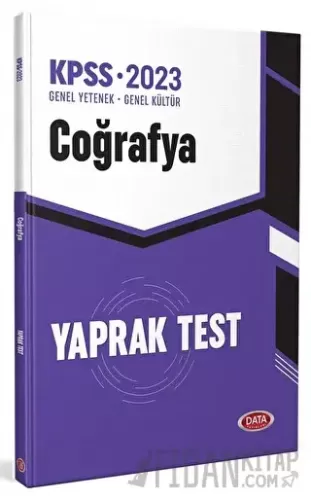 2023 KPSS Coğrafya Yaprak Test Data Yayınları Kolektif