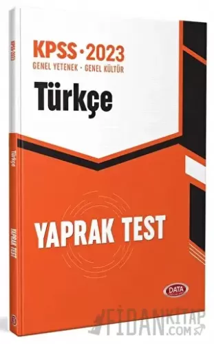 2023 KPSS Türkçe Yaprak Test Data Yayınları Kolektif