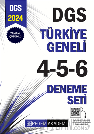 2024 DGS Tamamı Çözümlü Türkiye Geneli 4-5-6 (3'lü Deneme Seti) Kolekt