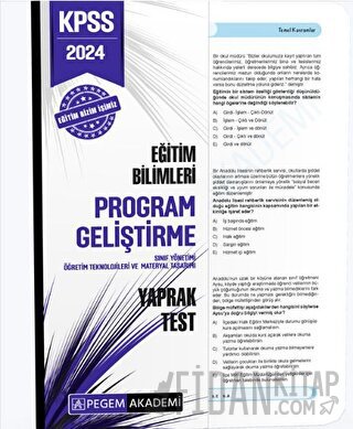 2024 KPSS Eğitim Bilimleri Program Geliştirme Yaprak Test Kolektif