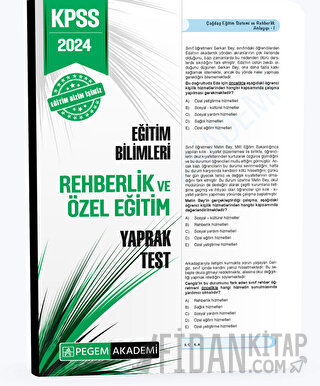 2024 KPSS Eğitim Bilimleri Rehberlik ve Özel Eğitim Yaprak Test Kolekt