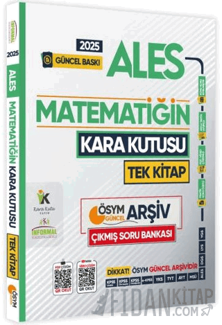 2025 ALES Kara Kutu Matematik Tek Kitap ÖSYM Arşiv Çıkmış Soru Bankası