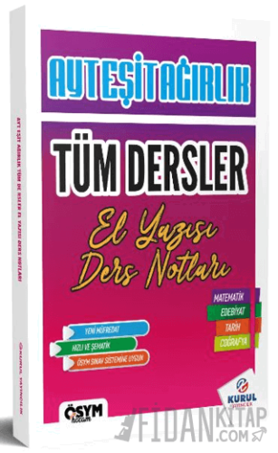 2025 AYT Eşit Ağırlık Tüm Dersler El Yazısı Ders Notları Kolektif