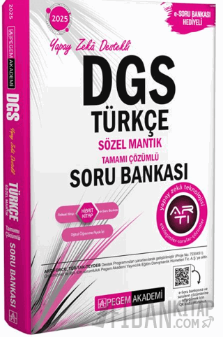 2025 DGS Türkçe Sözel Mantık Tamamı Çözümlü Soru Bankası Kolektif