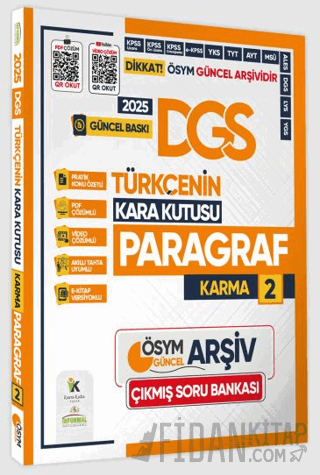 2025 DGS Türkçenin Kara Kutusu Karma Paragraf 2 Konu Özetli Çıkmış Sor