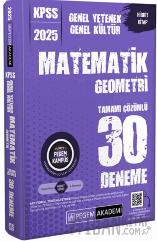 2025 KPSS Genel Yetenek Genel Kültür Matematik-Geometri Tamamı Çözümlü