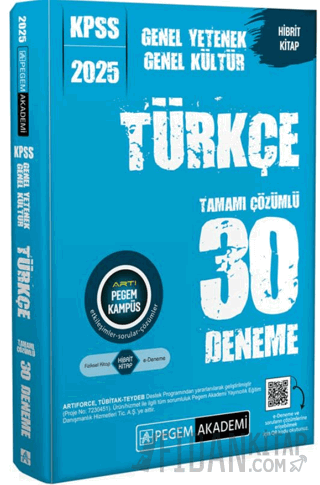 2025 KPSS Genel Yetenek Genel Kültür Türkçe Tamamı Çözümlü 30 Deneme K