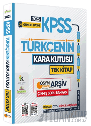 2025 KPSS Kara Kutu Türkçe TEK KİTAP ÖSYM Çıkmış Soru ARŞİVİ Bankası K