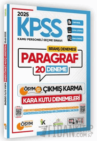 2025 KPSS Ön Lisans Paragraf ÖSYM Soru Havuzu 20li Çıkmış Dijital Çözü