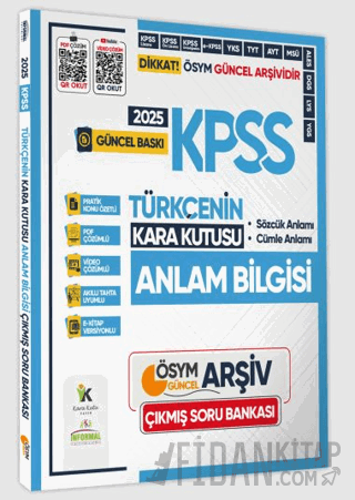 2025 KPSS Türkçenin Kara Kutusu ANLAM BİLGİSİ (Sözcük-Cümle) D.Çözümlü