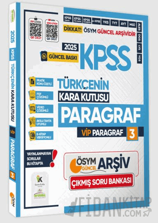 2025 KPSS Türkçenin Kara Kutusu ÖSYM VİP PARAGRAF 3 Konu Özetli Çözüml