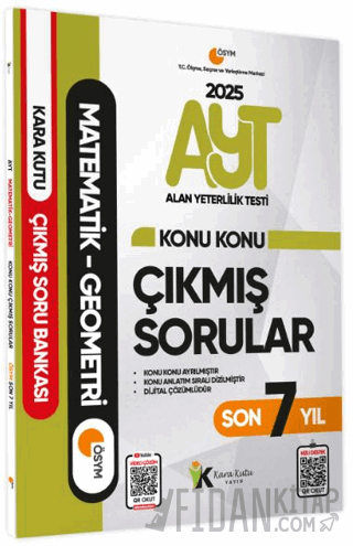 2025 YKS-AYT Matematik-Geometri Son 7 Yıl Çıkmış Sorular Kolektif