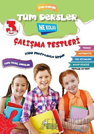 3. Sınıf Tüm Dersler Çek-Kopar Ne Kolay Çalışma Testleri Erdinç Yeniçe