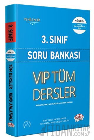 3. Sınıf VIP Tüm Dersler Soru Bankası Mavi Kitap Kolektif