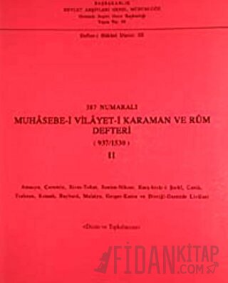 387 Numaralı Muhasebe-i Vilayet-i Karaman ve Rum Defteri (937-1530) - 