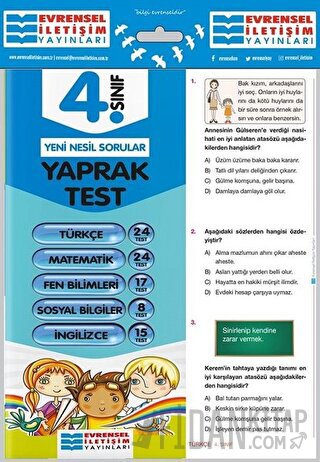 4. Sınıf Tüm Dersler Yaprak Test Kolektif