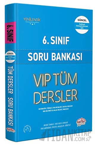 6. Sınıf VIP Tüm Dersler Soru Bankası Mavi Kitap Kolektif