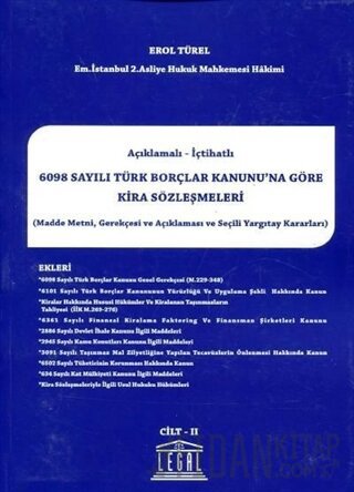 6098 Sayılı Türk Borçlar Kanunu'na Göre Kira Sözleşmeleri (2 Cilt Takı