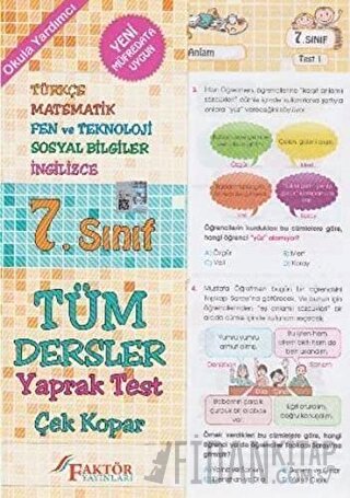 7. Sınıf Tüm Dersler Yaprak Test (Genel Deneme İlaveli) Kolektif