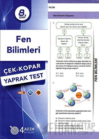 8. Sınıf Fen Bilimleri Çek-Kopar Yaprak Test Kolektif