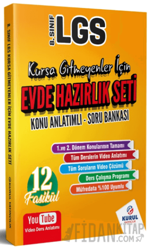 8. Sınıf LGS Kursa Gitmeyenler İçin Evde Hazırlık Seti Konu Anlatımlı 