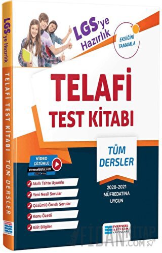 8. Sınıf LGS'ye Hazırlık Tüm Dersler Telafi Test Kitabı Evrensel İleti