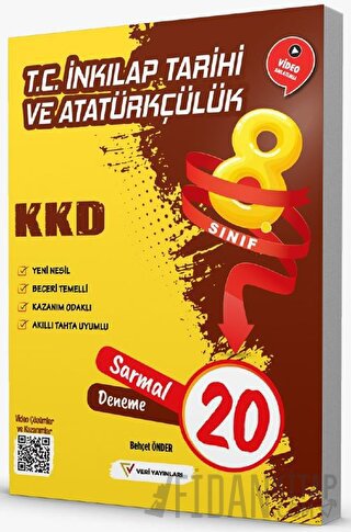 8. Sınıf T.C. İnkılap Tarihi ve Atatürkçülük 20 Sarmal Deneme Veri Yay