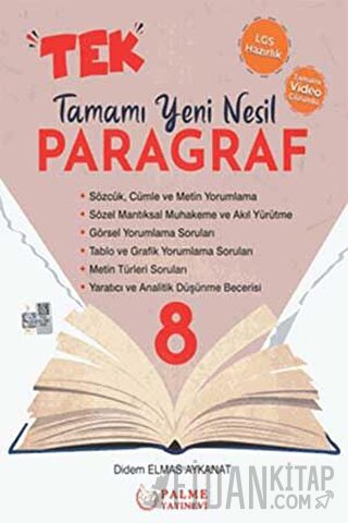 8. Sınıf Tek Paragraf Tamamı Yeni Nesil Soru Kitabı Didem Elmas Aykana