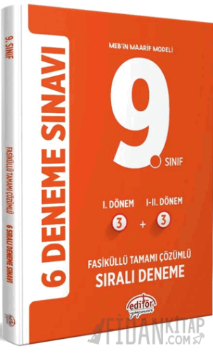 9. Sınıf (3+3) Fasiküllü Tamamı Çözümlü 6 Deneme Sınavı Kolektif