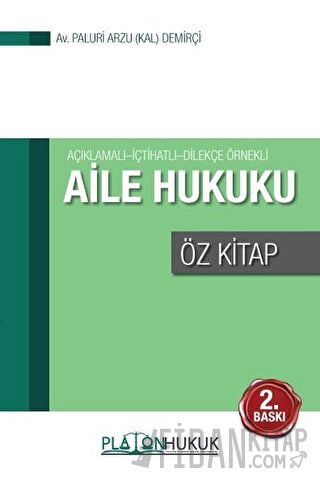 Aile Hukuku Öz Kitap Paluri Arzu Kal Demirçi