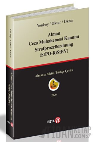 Alman Ceza Muhakemesi Kanunu StrafprozeBordnung (StPO-RiStBV) Feridun 