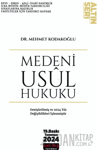 Altın Seri - Medeni Usul Hukuku Konu Anlatımı Mehmet Kodakoğlu