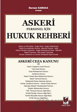 Askeri Personel İçin Hukuk Rehberi Dursun Karaca