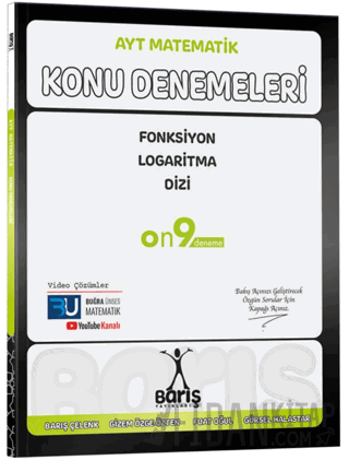 AYT Matematik Fonksiyon Logaritma Dizi Konu Denemeleri Barış Çelenk