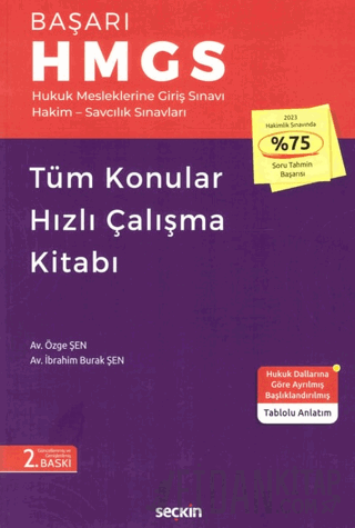 BAŞARI – HMGS Tüm Konular Hızlı Çalışma Kitabı Özge Şen