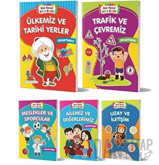 Boya Öğren Çıkartmalı Çocuk Kitapları (5 Kitap Takım) Kolektif