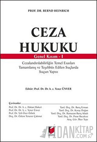 Ceza Hukuku Genel Kısım - 1 Bernd Heinrich