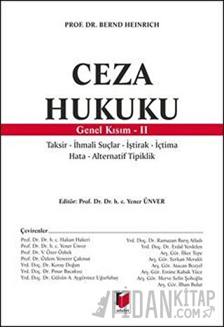 Ceza Hukuku - Genel Kısım 2 Bernd Heinrich